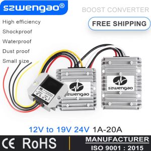 Webbkameror Gratis frakt 12V till 19V 24V 3A 5A 8A 10A 15A 20A Boost DC DC Converter Regulator 12 Volt till 19 Volt Car Laptop strömförsörjning