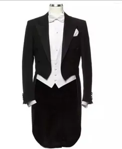 Men's Suits 2024 Cloudstyle Tailcoat Formal Ment Suit Slim Fit 3-Piece Dinner Jacket Wedding Male Swallow-Tailed Coat