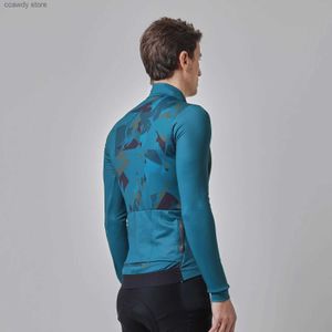 Мужские футболки 2024 Новая классика Camo Winter Thermal Fece Cycling Jerseys Новейшая ткань с карманным топом на молнии Men H240407