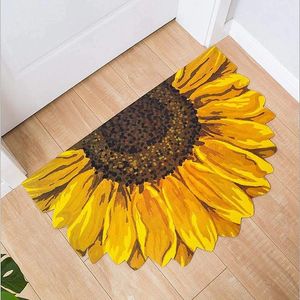 Tappeti ukeler portiere di girasole giallo da girasole giallo tappeti da porta d'ingresso 23''X35 '' tappeti floreali di supporto in gomma non slip benvenuti decorativi