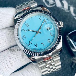 WatchSC- Classic Mens 41mm 고대 아랍어 자동 시계 백금 운동 기계식 시계 사파이어 스윕 스테인리스 스틸 손목 시계 여성 시계