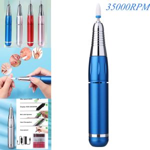 トリマー35000rpm電気ネイルドリルマニキュア用ミリングカッター用ゲル研磨用ネイルドリルペン4colorsネイル機器用セット