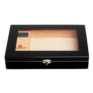 Humidors Wooden Highlight Solid Wood Box Cigar Case Piano Paint with Display Window Cigar Display Case Smoking Accessories