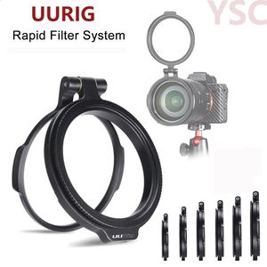 UURIG ND Filtre Hızlı Sistemi Hızlı Bırakma DSLR Kamera Aksesuarları için DSLR için Dönüş Braketi lens Montajı 240327