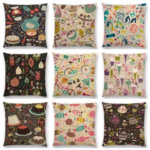 Pillow Carrot Cake Candy Ice Cream Decor Sofa Throw Case Christmas Gift Cover