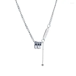 Correntes Titanium Steel Small Sweater Sweater Chain Nicho Colar Nicho Feminino Clavícula de alta qualidade feminina