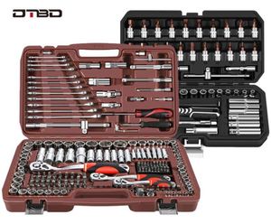 Ручные инструменты DTBD SOCKET SET Универсальный инструмент для ремонта автомобилей Стоколовый крутящий ключ комбинация ключей многофункциональный DIY4999945