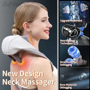 Full Body Massager Hot Electric Shiatsu Neck Back Massager Heat Portable Massager Relax 6d Kneading Massage Shoulder Foot Massager Health Care Mach 240407