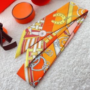 Designer woman silk scarf soft headband woman head scarf designer headscarf classic handbag scarf high quality silk material size 8*120cm