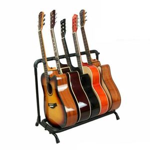 Dobra jakość stoiska gitarowe 5 uchwytów Guitar Stand Stand Rack Bass Bass Acoustic Guitar5027879