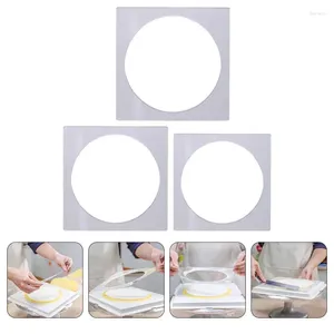 Baking Moulds 15/20/22/24/26cm Acrylic Cake Discs Boards Reusable Layer Mold Scraping Plate Decorating Tool Accessories