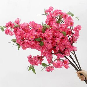 Decorative Flowers Simulated Cherry Blossom Branches Artificial Plastic Peach Storefront Suspended Ceiling Decoration