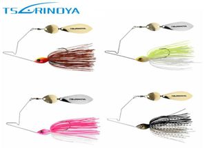 TSURINOYA 4PcsLot Spinner Bait Head Weight 11g Rubber Jig Heag Fishing Lure Spinnerbait Metal Spoon Buzzbait with Barbed Hook4785139