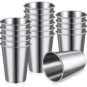 Tumblers Stainless Steel Pint Cups Metal Unbreakable Drinking Glasses Water For Kids Adts Indoor And Outdoor Use - Sier Drop Delivery Dh6O2