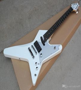 White não convencional em forma de guitarra elétrica Guarda Silver Rosewood Scale Fixed Ponte Fixed Customized Descont Service6133506