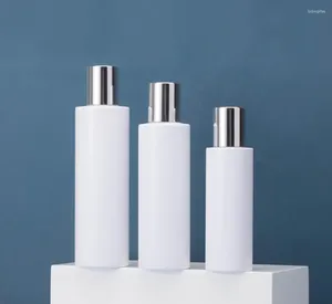 Garrafas de armazenamento 100ml150ml200ml Branco/Clear Pet Bottle Loção/Emulsão Shampoo Essence Toner Toner Water Whitening Skin Cosmetic