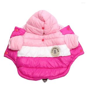Hundekleidung Winter Hunde warmes Mantel wasserdichtes Spleiß Design Haustier Welpe Hoodie Outfit 5 Farben 8 Größen