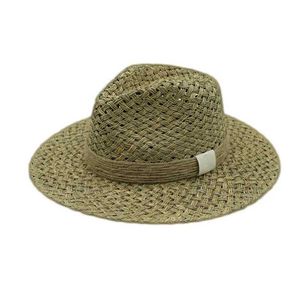 Szerokie brzegowe czapki wiadro modne lato Panama Jazz Jazz fedora Hat Designer na zewnątrz Casual Beach Wysoka jakość Sombrero Mujer Playa Q240403