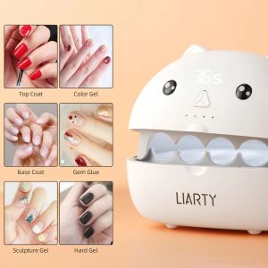 Dresses Enclosed Fast Drying Nail Lamp No Light Leakage Sealed Nail Dryer No Black Hand Finger Clip Design Led Uv Gel Polish Curing Lamp