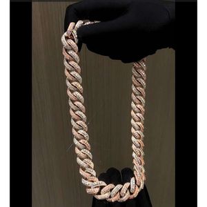 Fine Jewelry Custom Hip Hop Cuban Chain 22 Inch 9k Rose Gold Real Diamond Necklace for Men Women