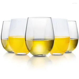 Vinglas 18.6oz Crystal Stemless Glass Whisky Red Set of 2/6 Smakande bröllopsdag Julklapp Party Party
