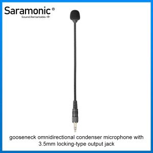 Microphones Saramonic 7.6inch gooseneck omnidirectional microphone with 3.5mm lockingtype jack for wireless mic transmitters audio mixers