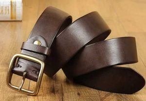 Belts Ftl leather pure denim handmade retro trendy simple youth buckleC240407