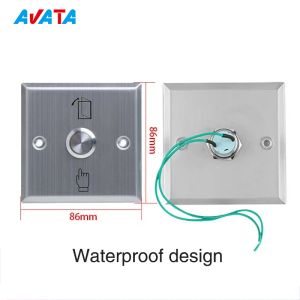 Accessories Waterproof Stainless Steel Exit Button Push Switch Door Sensor Opener Release For Lock Access Control Home Security Protection