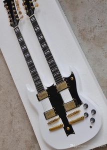 12 6 String White Double Double Electric Guitar Neck e Rosewoard Tuner Gold Tuner de alta qualidade para fornecer serviço personalizado5435155