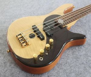 Rrae Yin Yang Natural 4 String Electric Bass Guitar Alder Body EMG Pickups Gold Hardware diagram of the universe China Made Sigant1899222