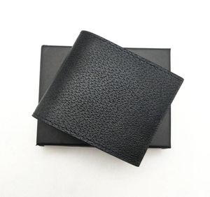 Moda masculina carteira curta Classic Genuine Leather Men Slim Wallet com carteira de caça -níqueis de cartas pequenas carteiras com Box5938780