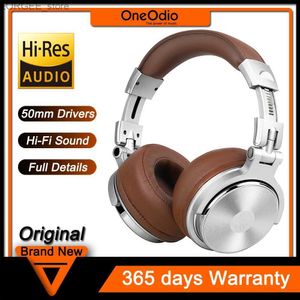 Handy-Ohrhörer Oneodio Studio Kabel-Kopfhörer über Ohr-Hi-Res-Audio-Kabel-Headset mit Microfon Studio DJ Stereo-Kopfhörer 3,5 mm/6,35 mm Y240407