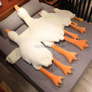 Filmy TV Pluszowa zabawka 50-160 cm Big White Goose Plush Zabawy Big Duck Doll Miękkie nadziewane zwierzę poduszka Poduszka Poduszka Bożego Narodzenia dla dzieci i dziewcząt 240407