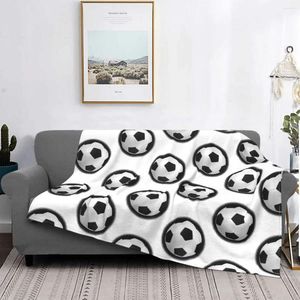 Blankets Soccer Ball Football Sports Blanket Flannel Summer Breathable Super Soft Throw For Home Travel Plush Thin Quilt