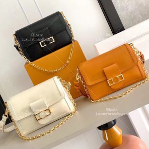 Tasarımcı Çanta Crossbody Bag Yumuşak Omuz Çantası 10a Orijinal Dauphine Buzağı Flep Torba ile Kutu L314