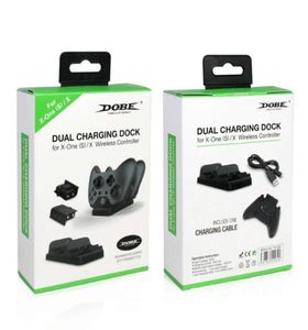 Wireless Dual Charging Dock Controller Charger 2 st laddningsbara batterier för Xbox One Bästa dubbla laddningsstation 7026363