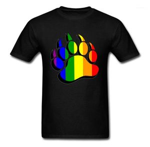 2018年のTshirt Novelty Gay Pride Bear Claw Rainbow Flag 3d Print T Shirt Summer Male Shirt French Bigサイズ