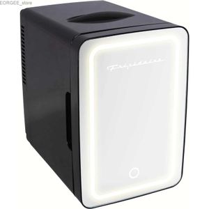 Zamrażarka Mini Portable Compact Personal Lustring Mirror Chłodnica 6,5L Chłodnica pojemności z 9 puszkami 100% Freon Bezpłatna i przyjazna dla środowiska Czarna Y240407