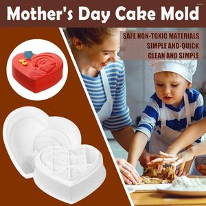 Baking moldes aniversário bolo diy bolo da mãe silicone dia coração amor molde metal de natal metal