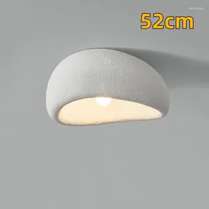 Tavan Işıkları Modern Wabi Sabi Gri Işık Led İskandinav Basit Beyaz Dekoratif Oturma Odası 52 Cm