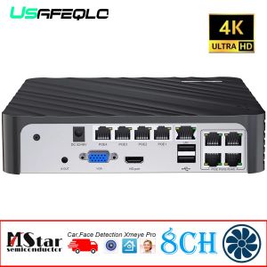 Recorder 4K 4CH 8CH NETWORK VIDEORORDER für das Überwachungskamera -System Support 4K/5MP/4MP POE IP -Kamera H.265 POE NVR FACE CAR Detection