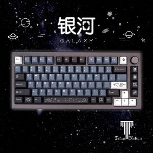 Aksesuarlar 134 Anahtarlar GMK Galaxy Keycaps Kişilik Teması PBT KEYCAP Boya Mekanik Klavye için Set 6.25U 7U Kiraz Profili