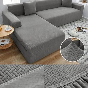 Coperture per sedie in tessuto jacquard a quadro angolare a forma di coperchio in angolo a forma di glassata moderna chaise longo per soggiorno