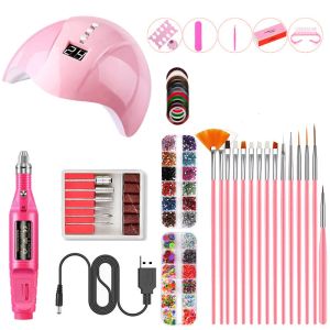 Guns Professional Manicure Tool Set Smart Manicure Lamp Usb Polisher Nail Pen Jewelry Set