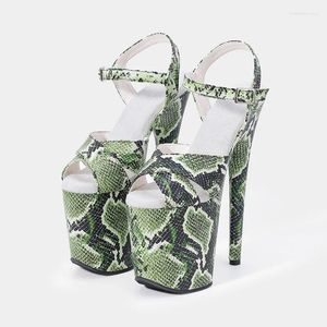 Dance Shoes LAIJIANJINXIA Sexy Exotic Pole Dancing Summer Women Sandals 20CM Thin High Heels Buckle Strap Size 34-46 HSS202401