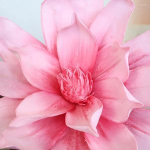 Decorative Flowers Large Pink PE Magnolia Artificial Flower Outdoor Wedding Decoration Po Booth Backdrop Festive DIY Yard Garden Decors