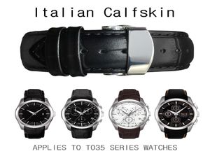Tissot T035の22mm 23mm 24mm Watch Bands本革の時計ストラップT035617 T035627 439ブランドウォッチバンドメンズウォッチリストバンドY18752744
