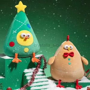 Filmer TV Plush Toy Cute Xmas Gingerbread Man Dundun Chicken Plush Baby Baby Doll Biscuits Man Pillow Cushion Xmas Tree Toy Snowhouse Plush Gift 240407