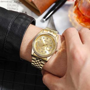 Outros relógios DropShipping 2020 Produto mais vendido All Steel Mens Quartz Assista a marca de luxo de alta qualidade Zegarek meski rel gios masculinol240403