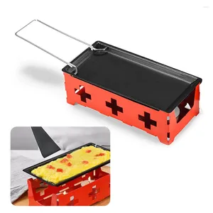 Tools Portable Grill Cheese Pan Non-stick Metal Raclette Oven Plate Rotaster Baking Tray Stove Set Kitchen Tool